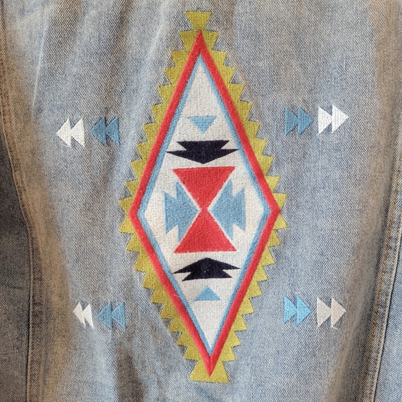 Embroidered Denim Jacket - Picture 4 of 16